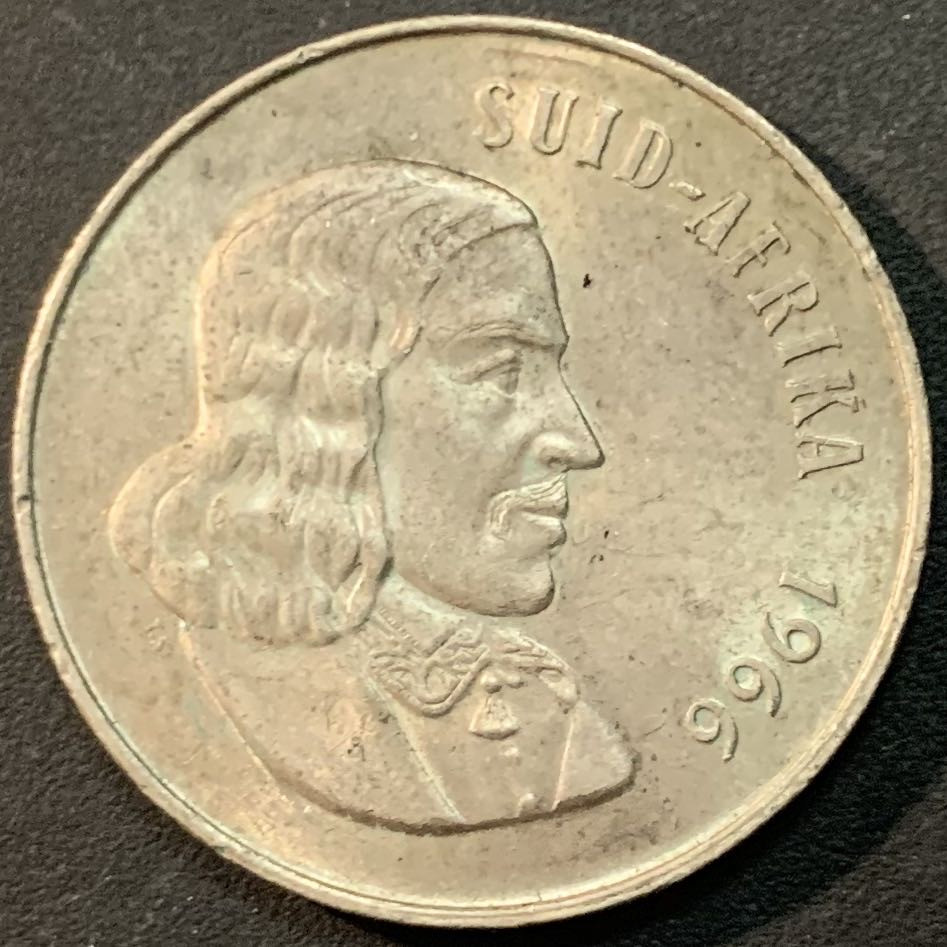 紫瑗钱币—微拍第66期  南非 1966年 总督吕贝克 1兰特 15克 0.8银 UNC