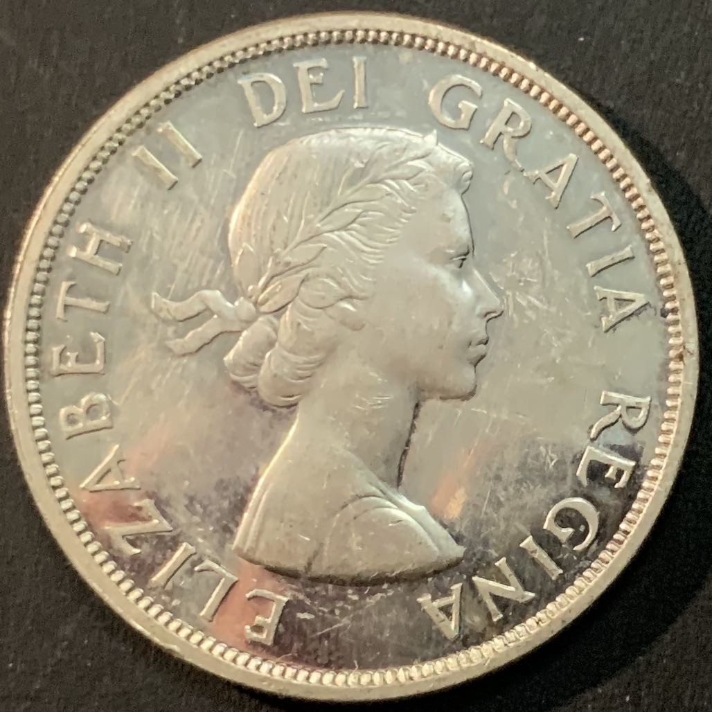 紫瑗钱币—微拍第66期  加拿大 1963年 伊丽莎白 1元 23.5克 0.8银