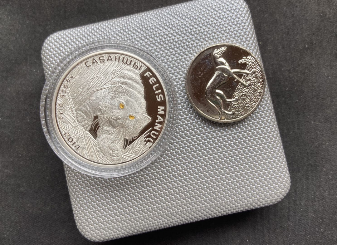 【币观天下】第108期钱币拍卖【520专拍】 【哈萨克斯坦】哈萨克斯坦红皮书系列动物兔狲【赠品小狗纪念章】