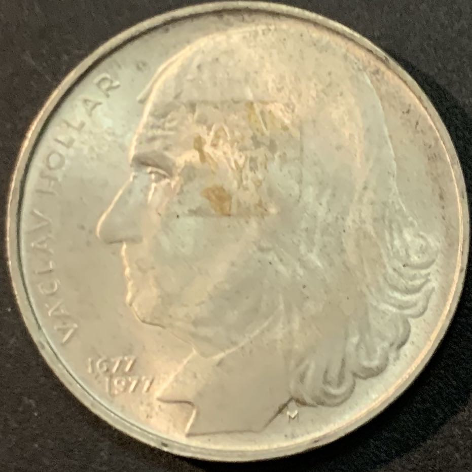 紫瑗钱币—微拍第66期  捷克斯洛伐克 1977年 瓦茨拉夫·霍拉尔逝世300周年 15克 0.7银