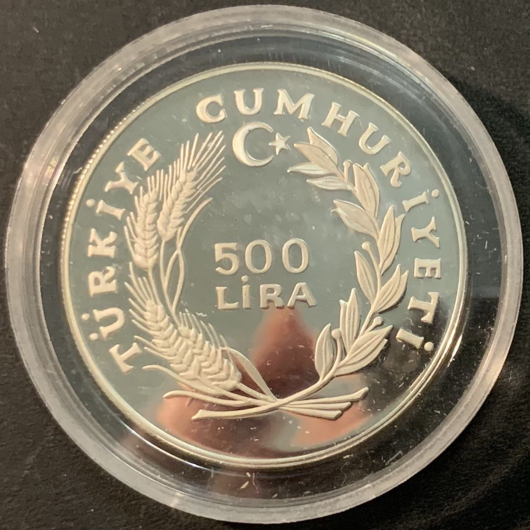 紫瑗钱币—微拍第66期  土耳其 1979年 国际儿童年 500里拉 23.33克 0.925银 精制