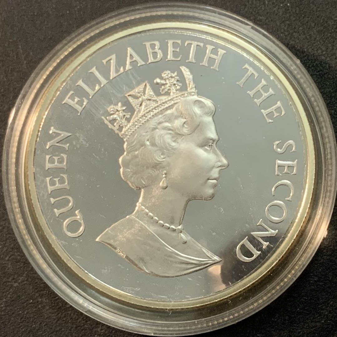 紫瑗钱币—微拍第66期  福克兰 1990年 拯救儿童基金会 50便士 28.28克 0.925银 精制