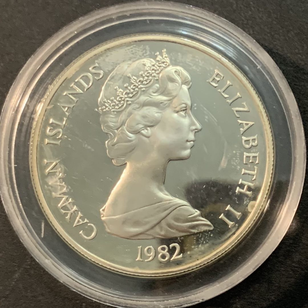 紫瑗钱币—微拍第66期  开曼群岛 1982年 国际儿童年 10元 27.9克 0.925银 精制