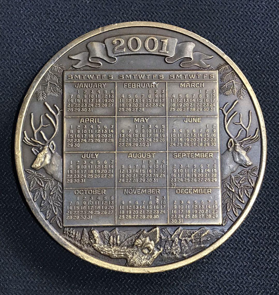 麦朵尔俱乐部第43场拍卖 2001年北美麋鹿精美日历章