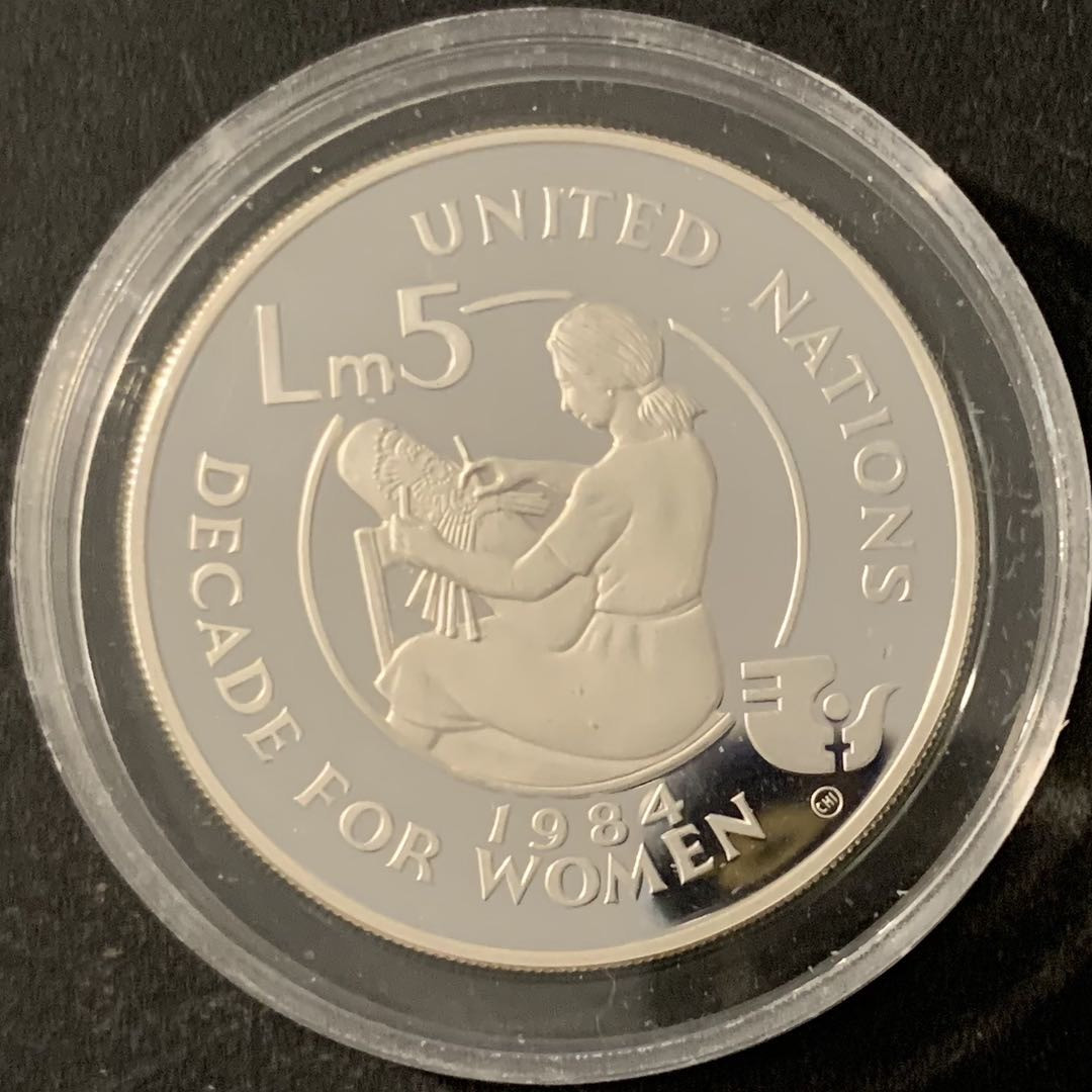 紫瑗钱币—微拍第68期  马耳他 1984年 国际妇女年 5里拉 28.28克 0.925银 精制