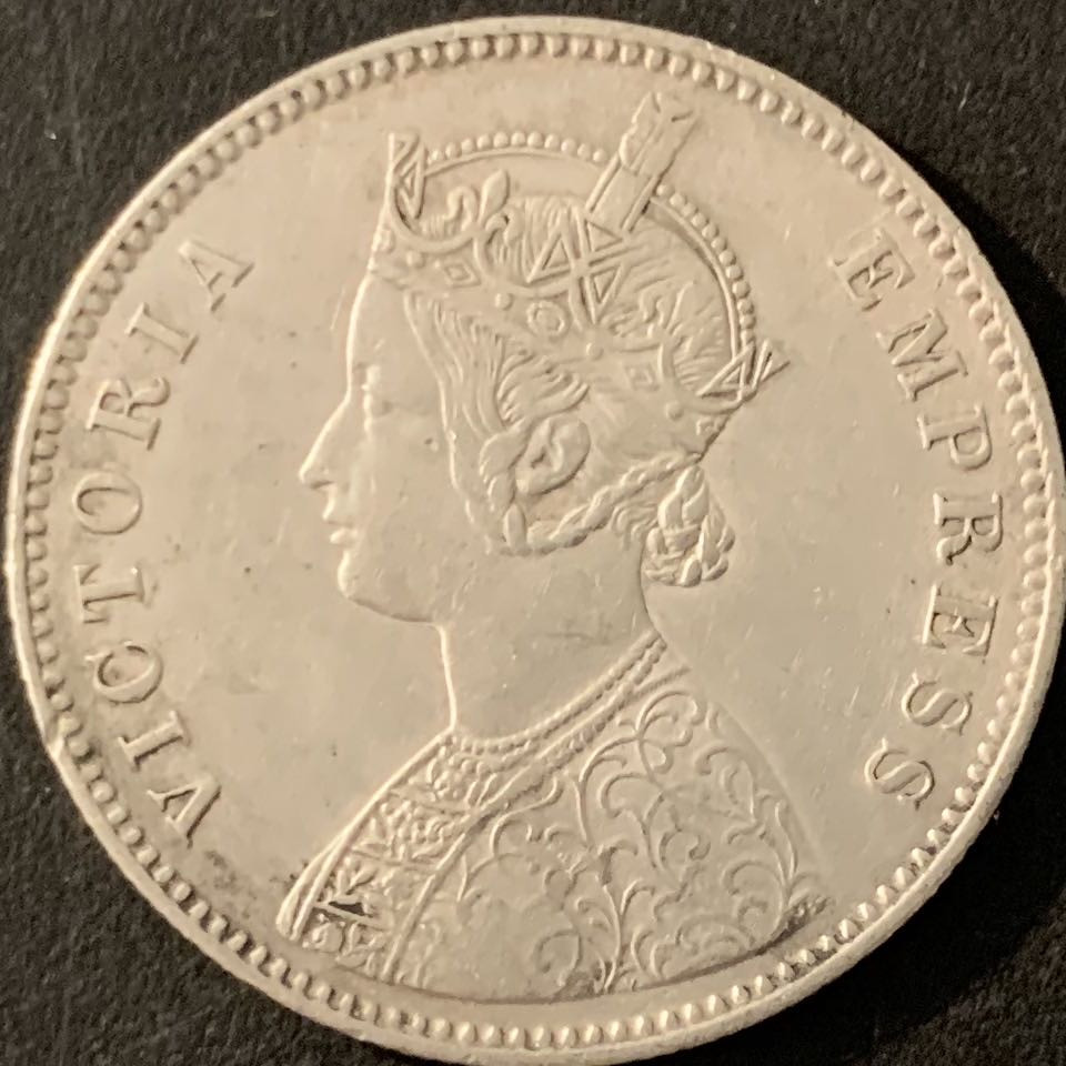 紫瑗钱币—微拍第68期  英属印度 1882年 维多利亚 1卢比 11.67克 0.917银 