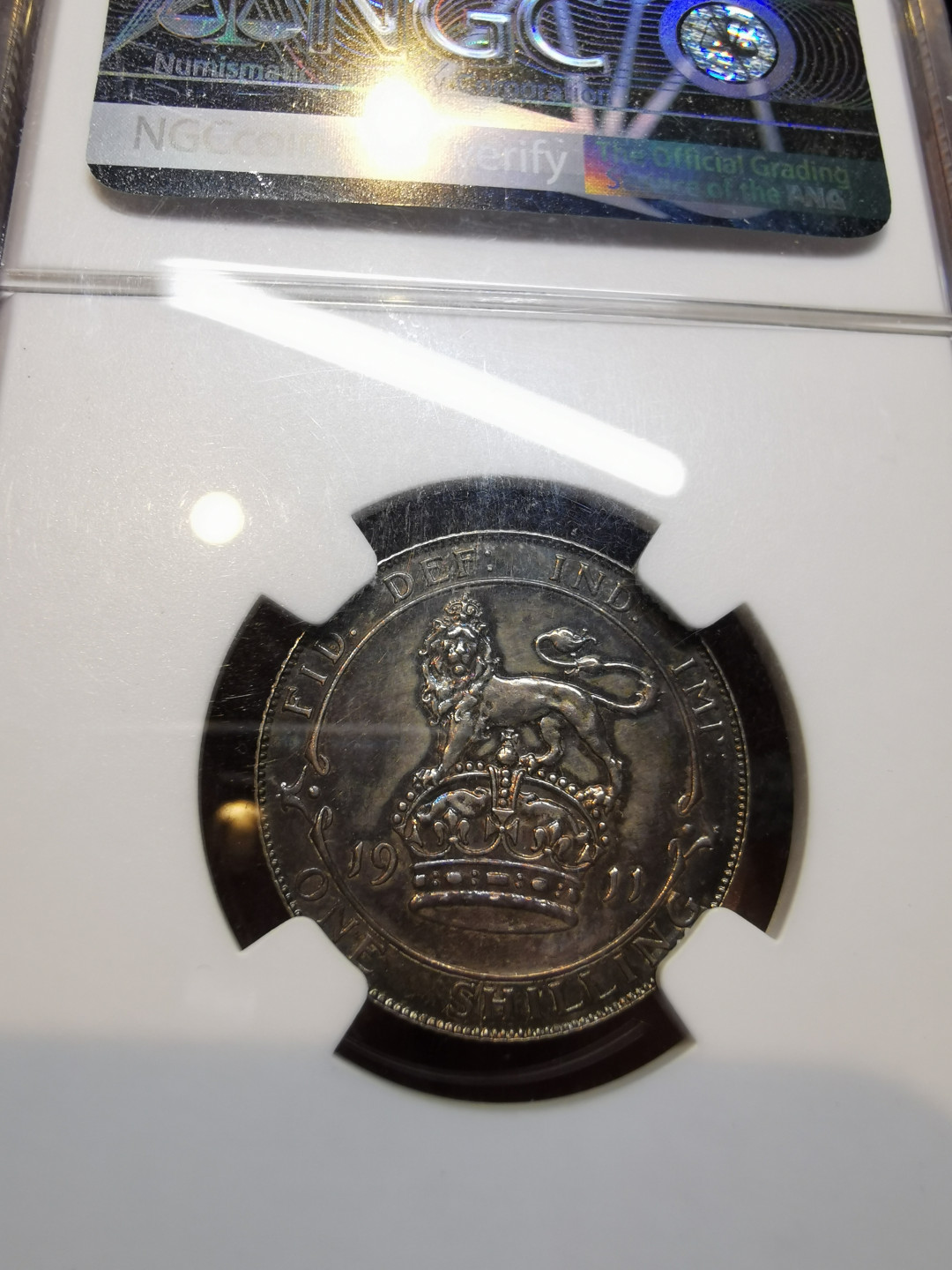 凡希社世界钱币微拍第一百二十一期 1911英国乔五先令精铸NGC-PF63