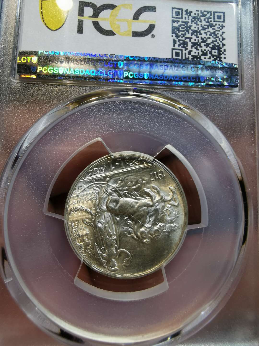 凡希社世界钱币微拍第一百二十一期 1917意大利战车里拉PCGS-MS65银光顶级品！