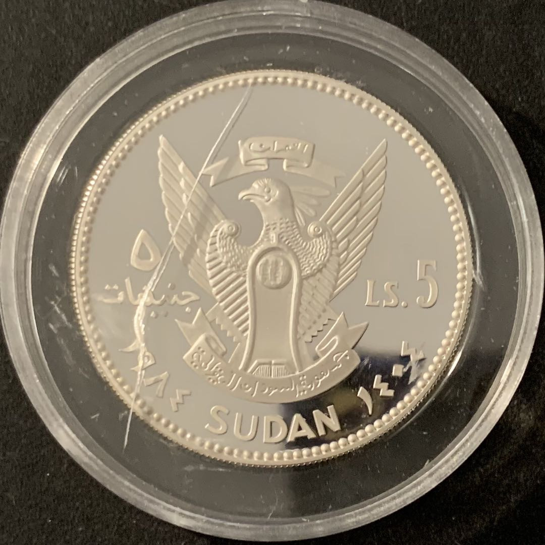 紫瑗钱币—微拍第68期  苏丹 1984年 国际妇女年 5磅 19.44克 0.925银 精制