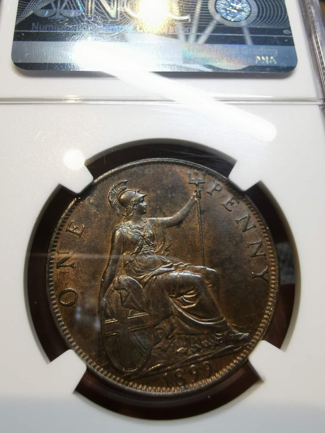 凡希社世界钱币微拍第一百二十一期 1899英国老维便士铜NGC-MS64
