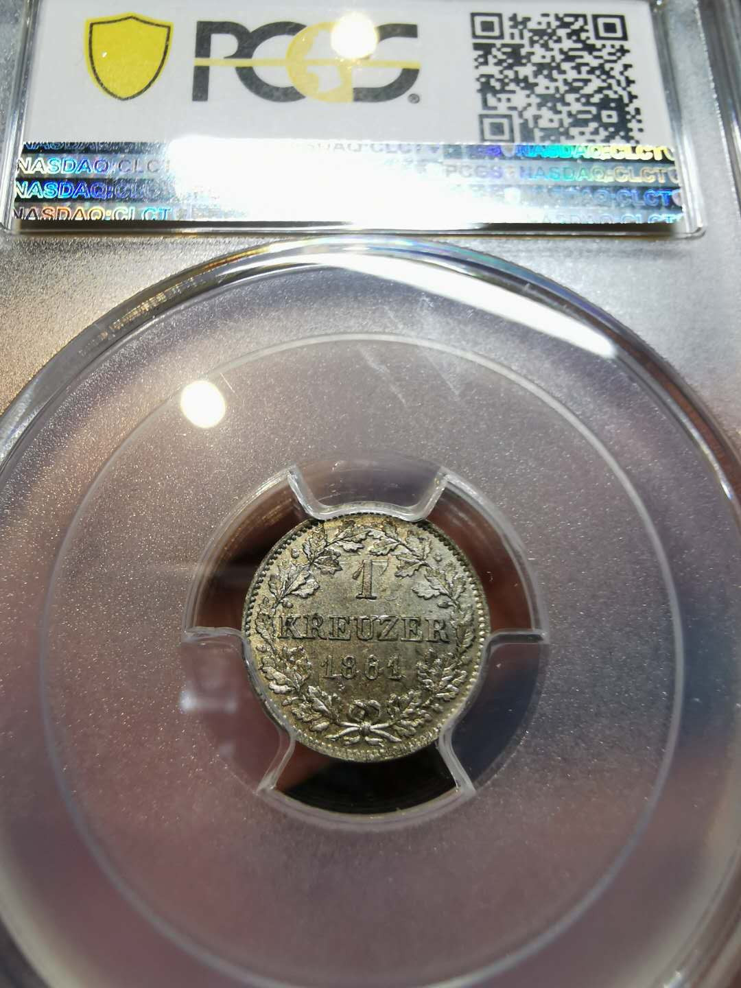 凡希社世界钱币微拍第一百二十一期 1861巴伐利亚克鲁泽小银毫PCGS-MS64