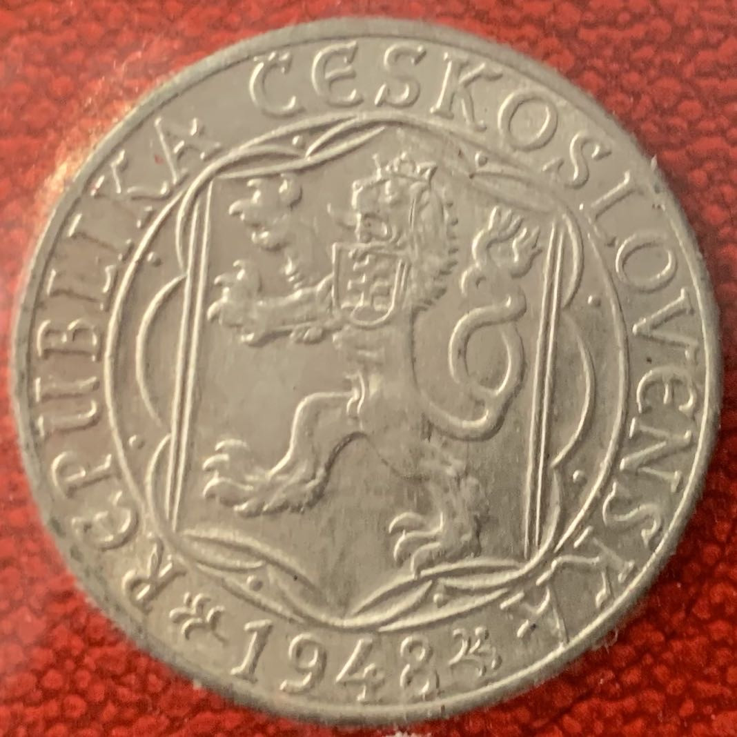 紫瑗钱币—微拍第68期  捷克斯洛伐克 1948年 查理大学600周年 100克朗 14克 0.5银 原包装