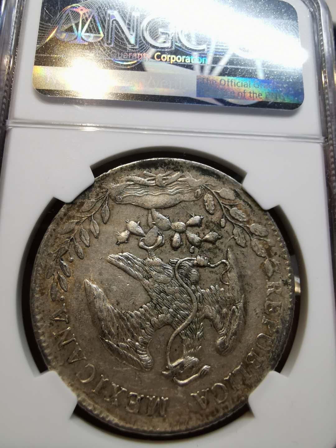 凡希社世界钱币微拍第一百二十一期 1894ZS墨西哥鹰洋NGC-AU55