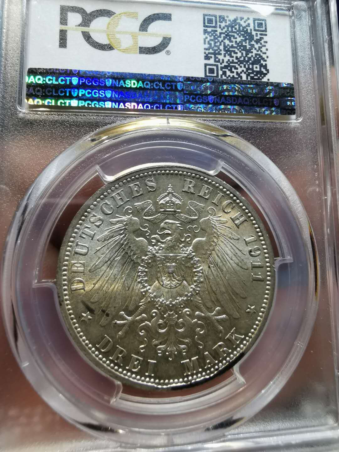 凡希社世界钱币微拍第一百二十一期 1911绍姆堡利普3马克PCGS-MS64+
