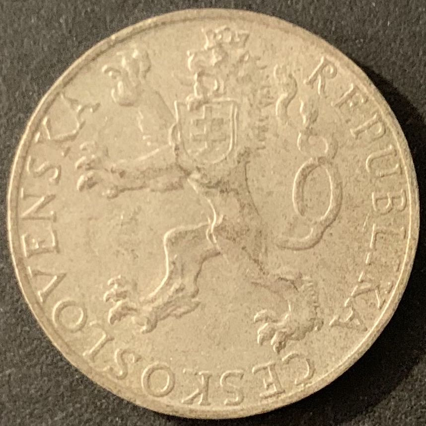 紫瑗钱币—微拍第68期  捷克斯洛伐克 1948年  布拉格人民起义3周年 50克朗 10克 0.5银