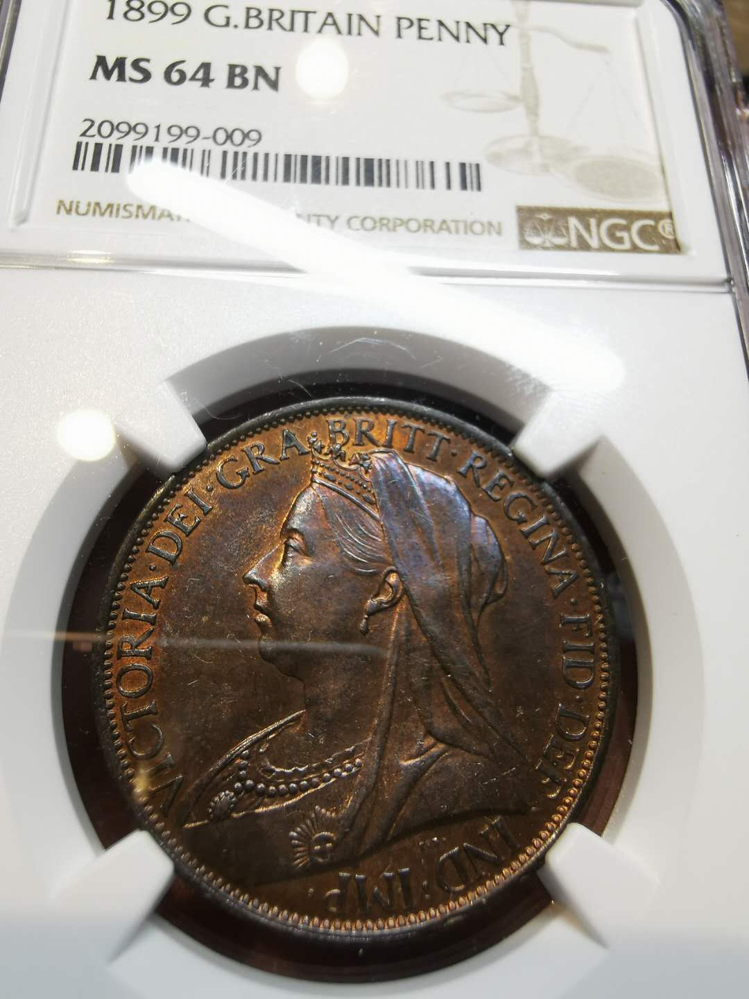 凡希社世界钱币微拍第一百二十一期 1899英国老维便士铜NGC-MS64