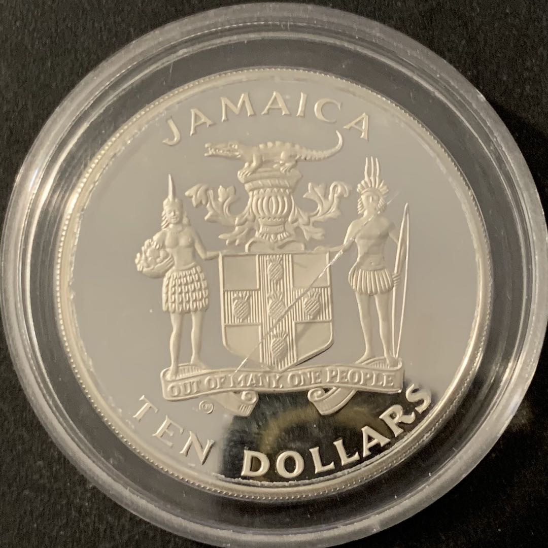 紫瑗钱币—微拍第68期  牙买加 1984年 国际妇女年 10元 22.45克 0.925银 精制