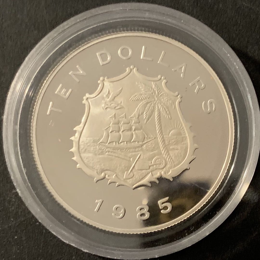 紫瑗钱币—微拍第68期  利比里亚 1985年 估计妇女年 10元 23.33克 0.925银 精制