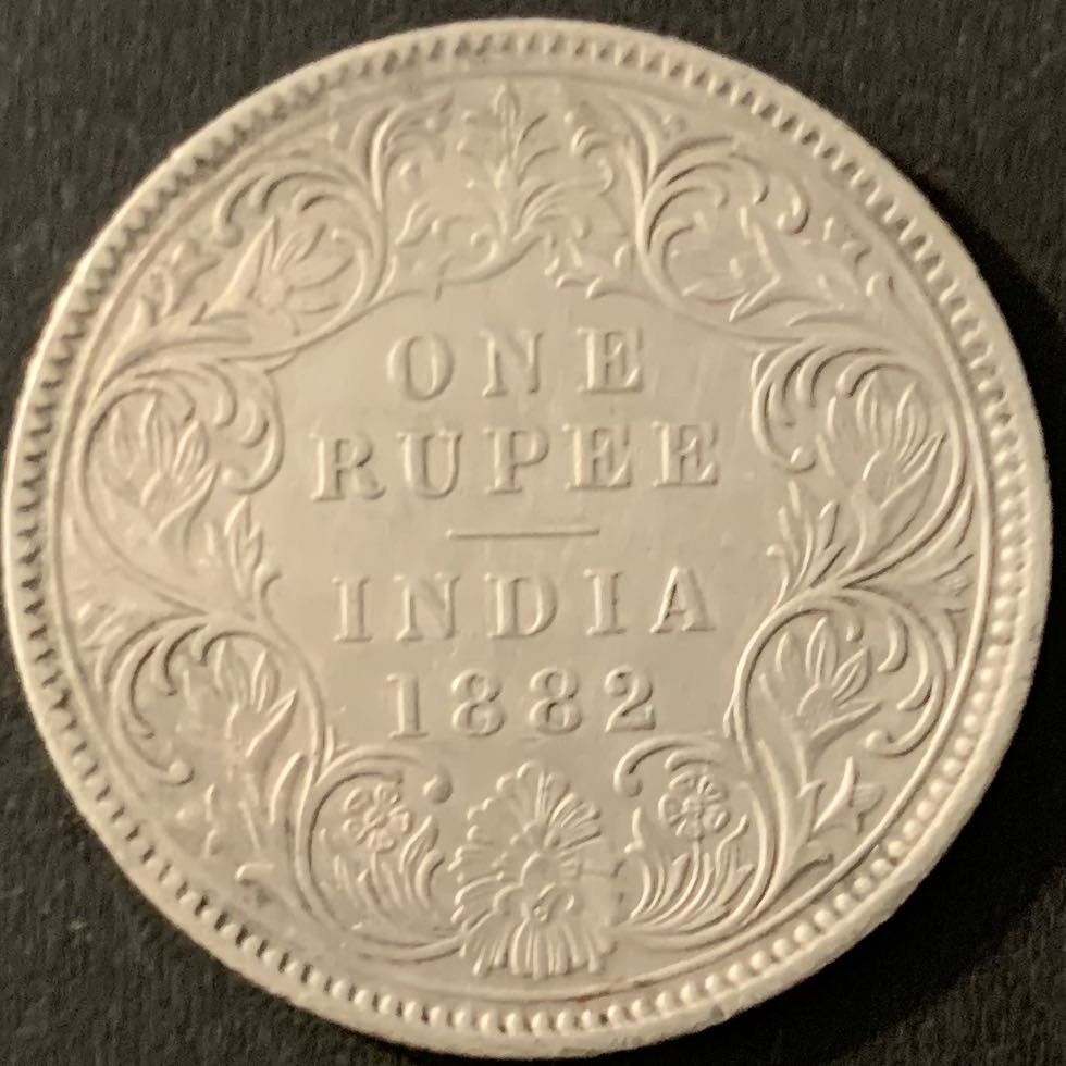 紫瑗钱币—微拍第68期  英属印度 1882年 维多利亚 1卢比 11.67克 0.917银 