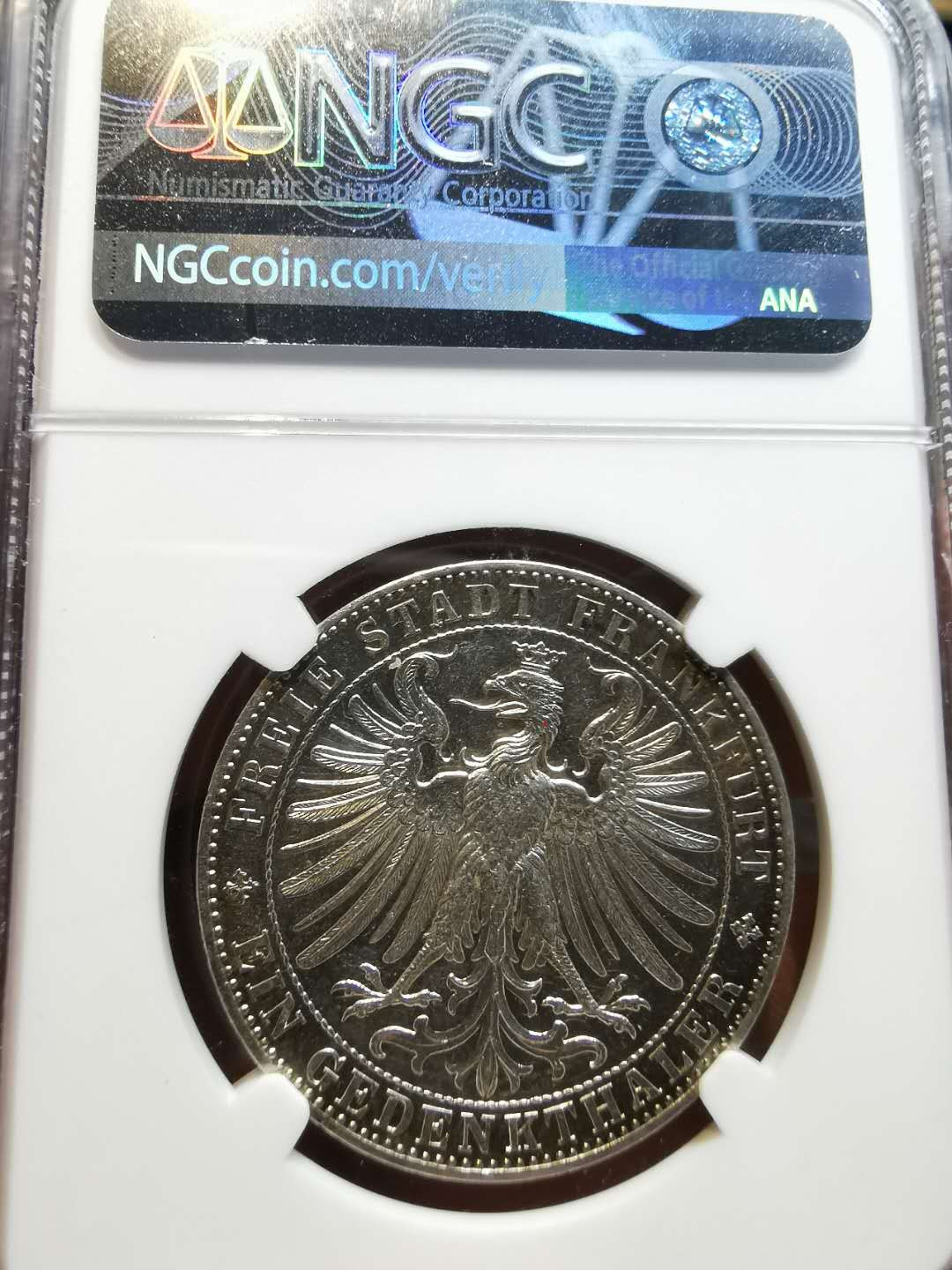 凡希社世界钱币微拍第一百二十一期 1861法兰克福王子会议泰勒NGC-MS61