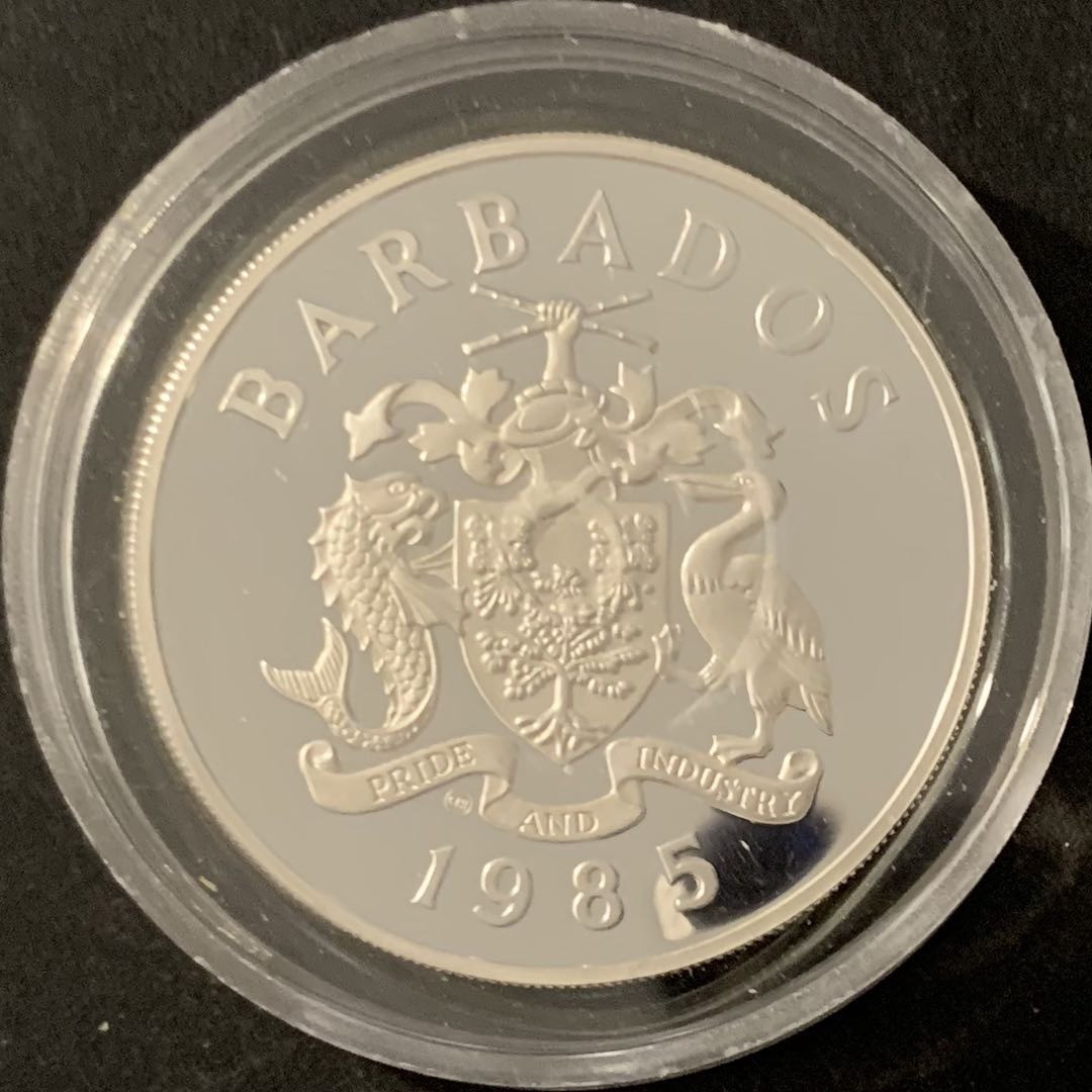 紫瑗钱币—微拍第68期  巴巴多斯 1985年 国际妇女年 20元 23.33克 0.925银 精制