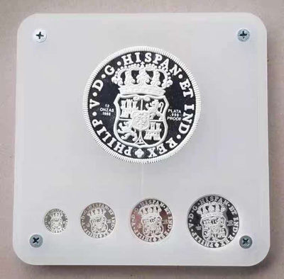 【随心拍&GetCoins】现代钱币拍卖第五十三期 墨西哥1988年双柱银币”经典复刻版银币五枚