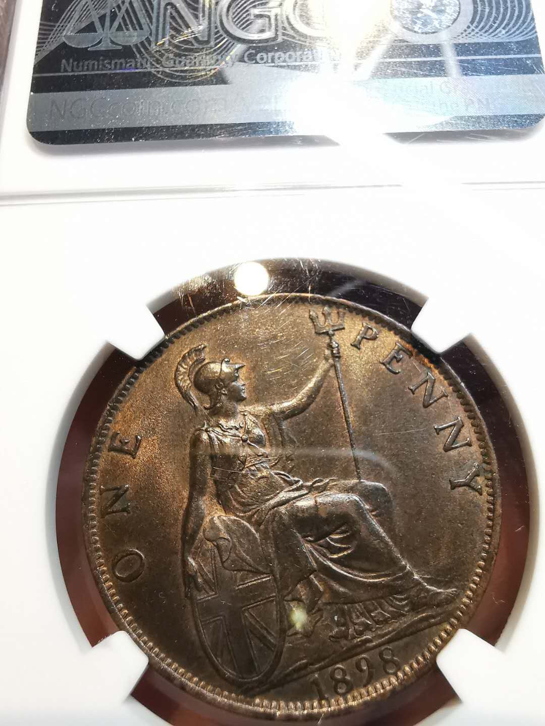 凡希社外币AI第二场 副品调剂 1898英国老维便士NGC-MS62