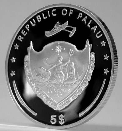 【随心拍&GetCoins】现代钱币拍卖第五十三期 帕劳2010年布萨科战役200周年彩色纪念银币 925银25克，发行量1000枚。