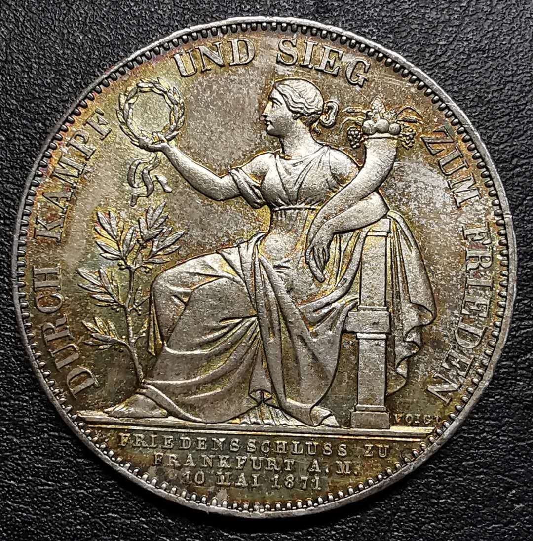 凡希社外币AI第二场 副品调剂 1871巴伐利亚胜利泰勒UNC五彩