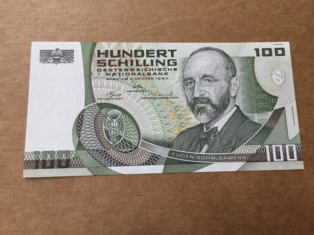 【收藏联盟】第141期拍卖——奥斯陆大学的英杰（共50拍） 奥地利 1984年 100先令全新UNC