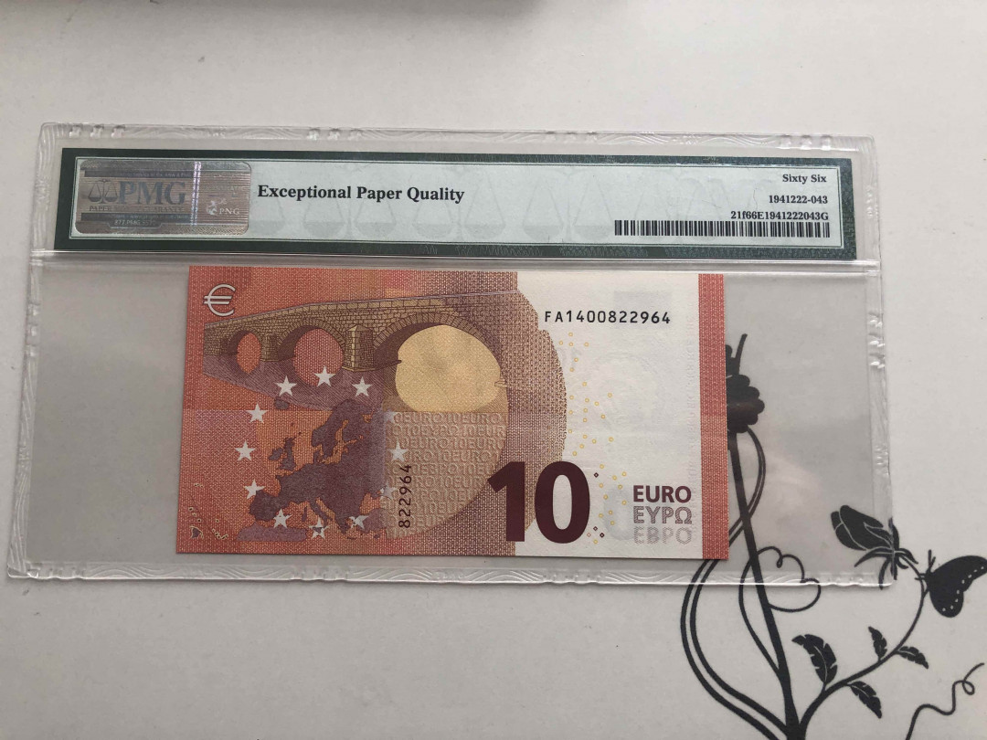 【收藏联盟】第141期拍卖——奥斯陆大学的英杰（共50拍） 欧盟 2014年10欧元 三签 PMG66EPQ 马耳他版