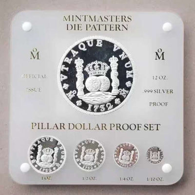 【随心拍&GetCoins】现代钱币拍卖第五十三期 墨西哥1988年双柱银币”经典复刻版银币五枚