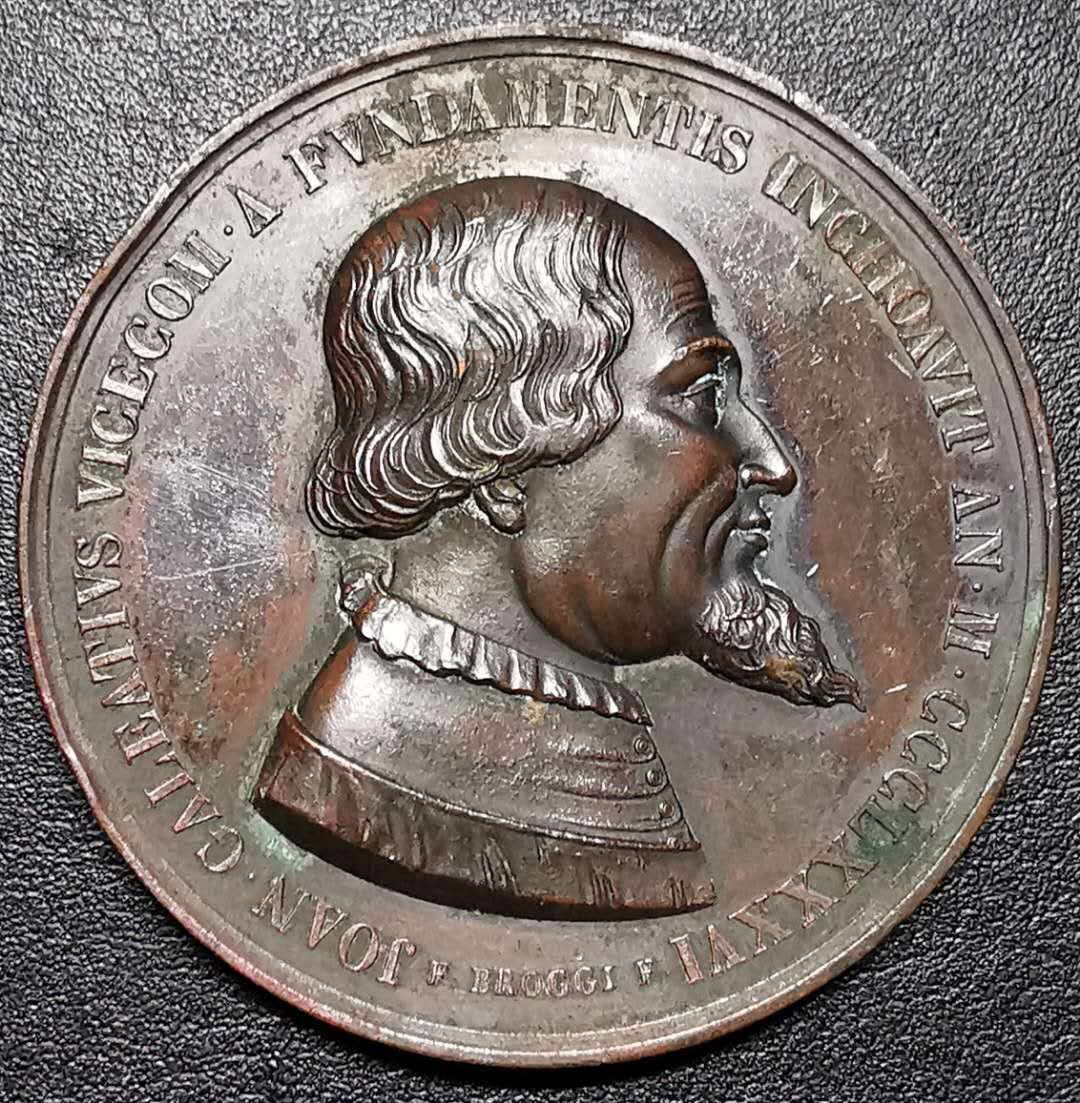 凡希社外币AI第二场 副品调剂 十九世纪米兰大教堂建成纪念铜章精美 直径46mm