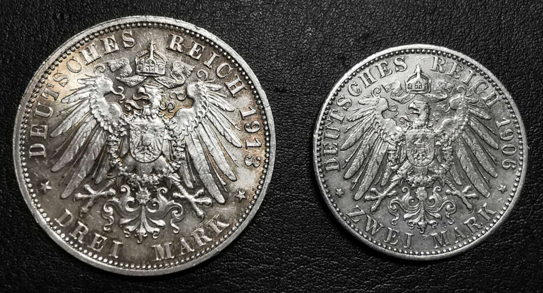 凡希社外币AI第二场 副品调剂 巴登萨克森马克一对