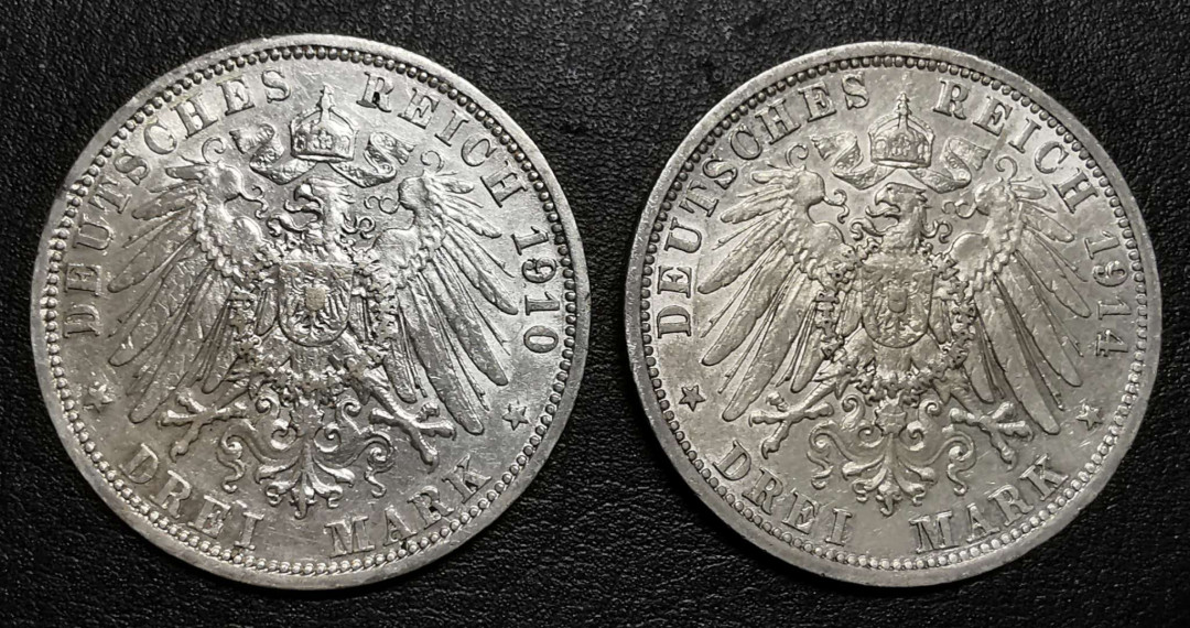 凡希社外币AI第二场 副品调剂 普鲁士3马克一对