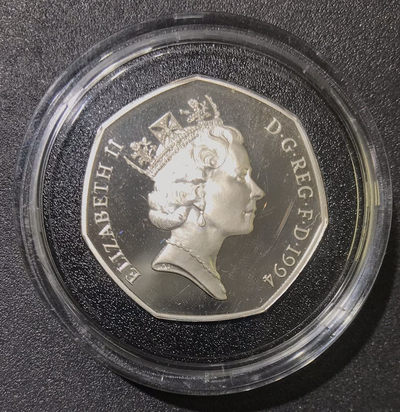 【随心拍&GetCoins】现代钱币拍卖第五十三期 英国1994年50便士诺曼底登陆50周年加厚纪念银币