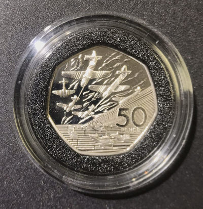 【随心拍&GetCoins】现代钱币拍卖第五十三期 英国1994年50便士诺曼底登陆50周年加厚纪念银币