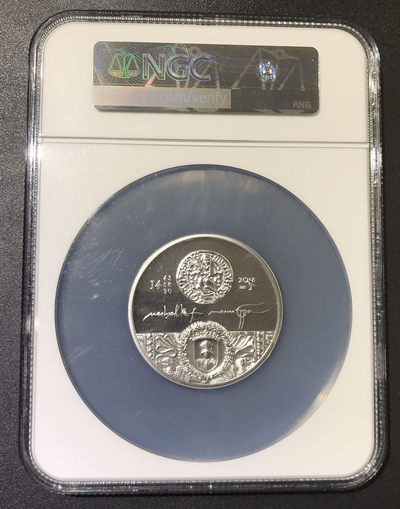 【随心拍&GetCoins】现代钱币拍卖第五十三期 匈牙利2018年20000福林 精制纪念银币马蒂亚斯国王NGC70首期蓝标