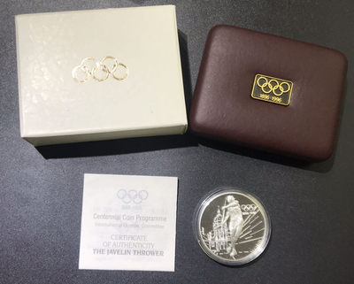 【随心拍&GetCoins】现代钱币拍卖第五十三期 法国1994年100法郎精制银币标枪 奥运百年