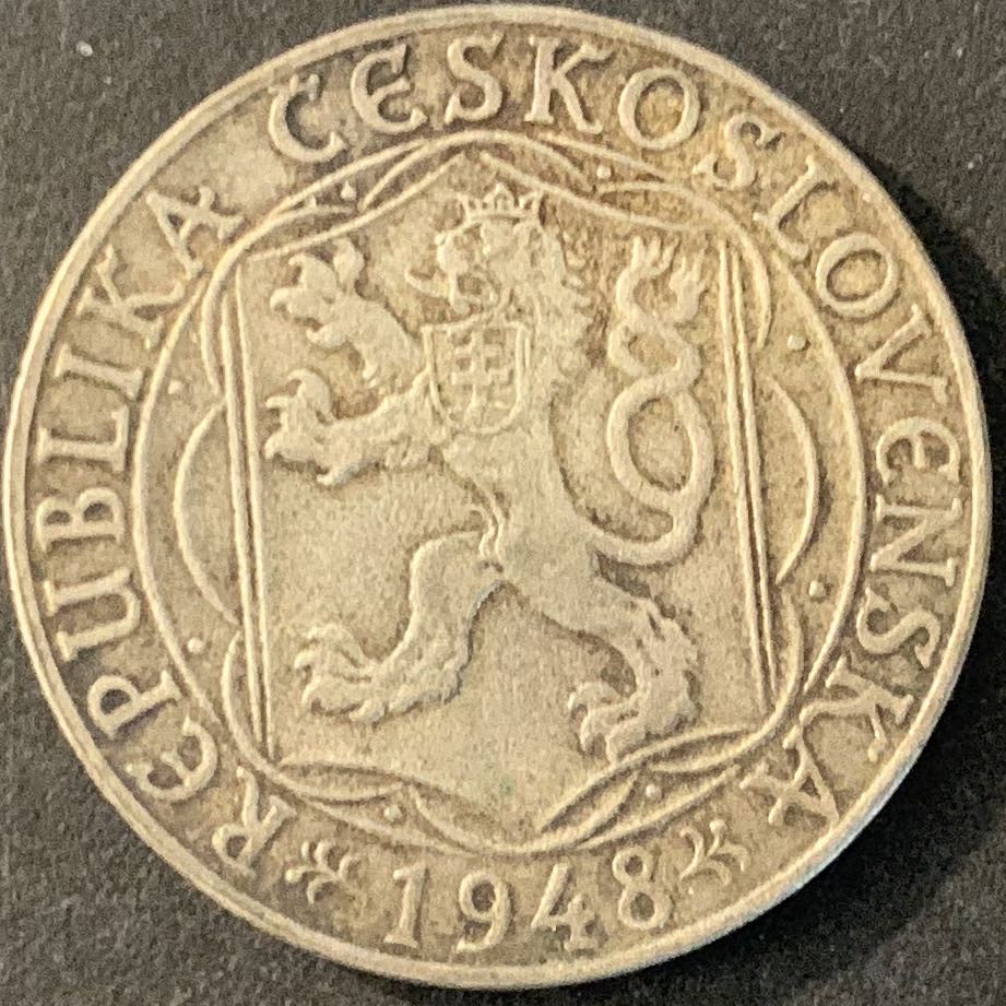 紫瑗钱币—微拍第70期  捷克斯洛伐克 1948年 查理大学600周年 100克朗 14克 0.5银