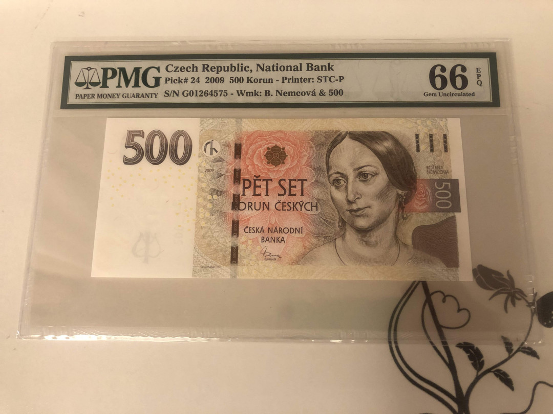 【收藏联盟】第142期拍卖——地中海心脏（共50拍） 捷克斯洛伐克 2009年500克朗 PMG66EPQ