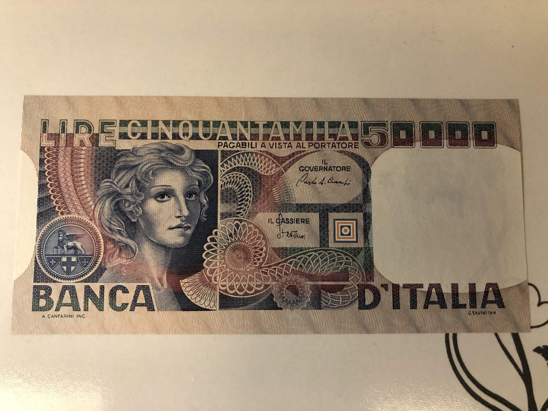 【收藏联盟】第142期拍卖——地中海心脏（共50拍） 意大利 1977年50000里拉 UNC