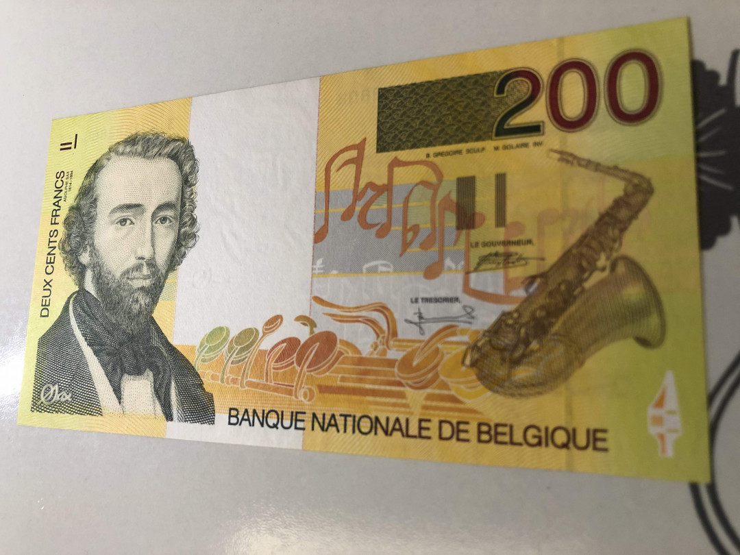 【收藏联盟】第142期拍卖——地中海心脏（共50拍） 比利时 1995年 200法郎 萨克斯 UNC