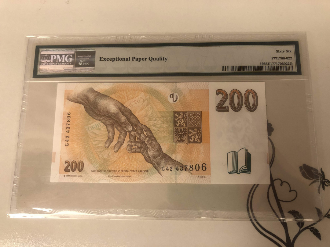 【收藏联盟】第142期拍卖——地中海心脏（共50拍） 捷克斯洛伐克1998年200克朗 PMG66EPQ