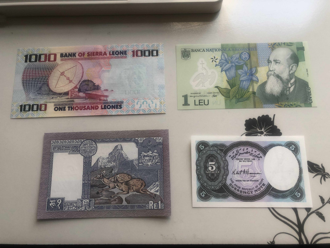 【收藏联盟】第142期拍卖——地中海心脏（共50拍） 【一组28张】世界纸币混合 UNC 