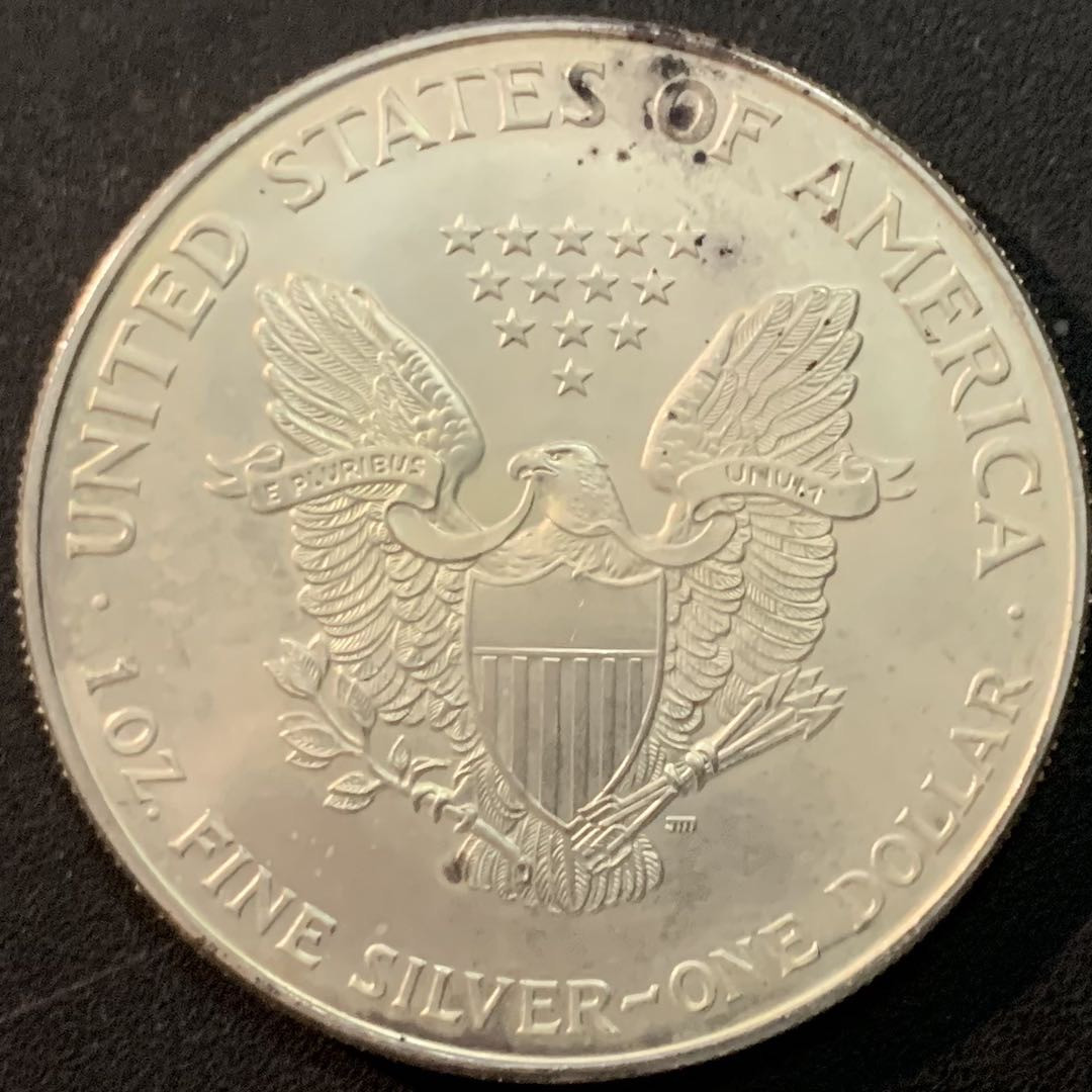 紫瑗钱币—微拍第70期  美国 1997年 行走女神 1盎司 投资银币 31.1克 0.999银 UNC