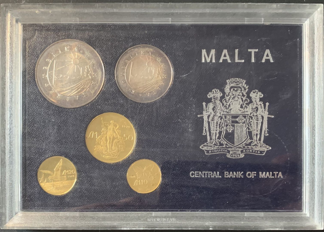 紫瑗钱币—微拍第70期  马耳他 1976年 2银3金套 共30克 0.987银 24克 0.917金