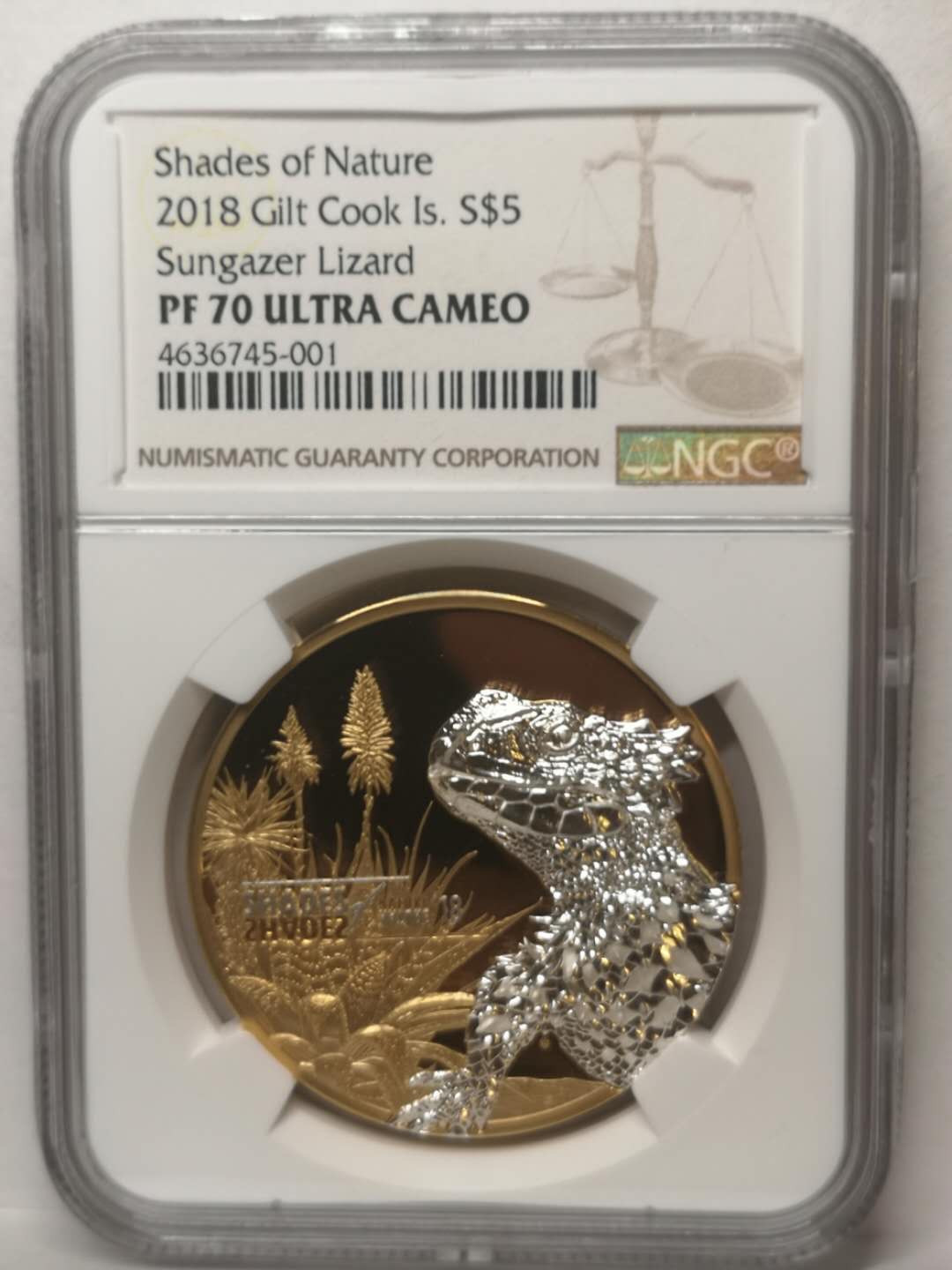 【币观天下】第109期钱币拍卖 【库克】第三枚自然之影蜥蜴PF70