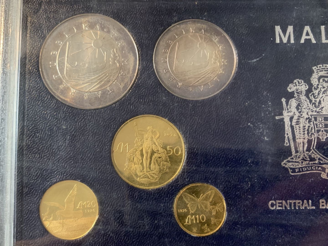 紫瑗钱币—微拍第70期  马耳他 1976年 2银3金套 共30克 0.987银 24克 0.917金