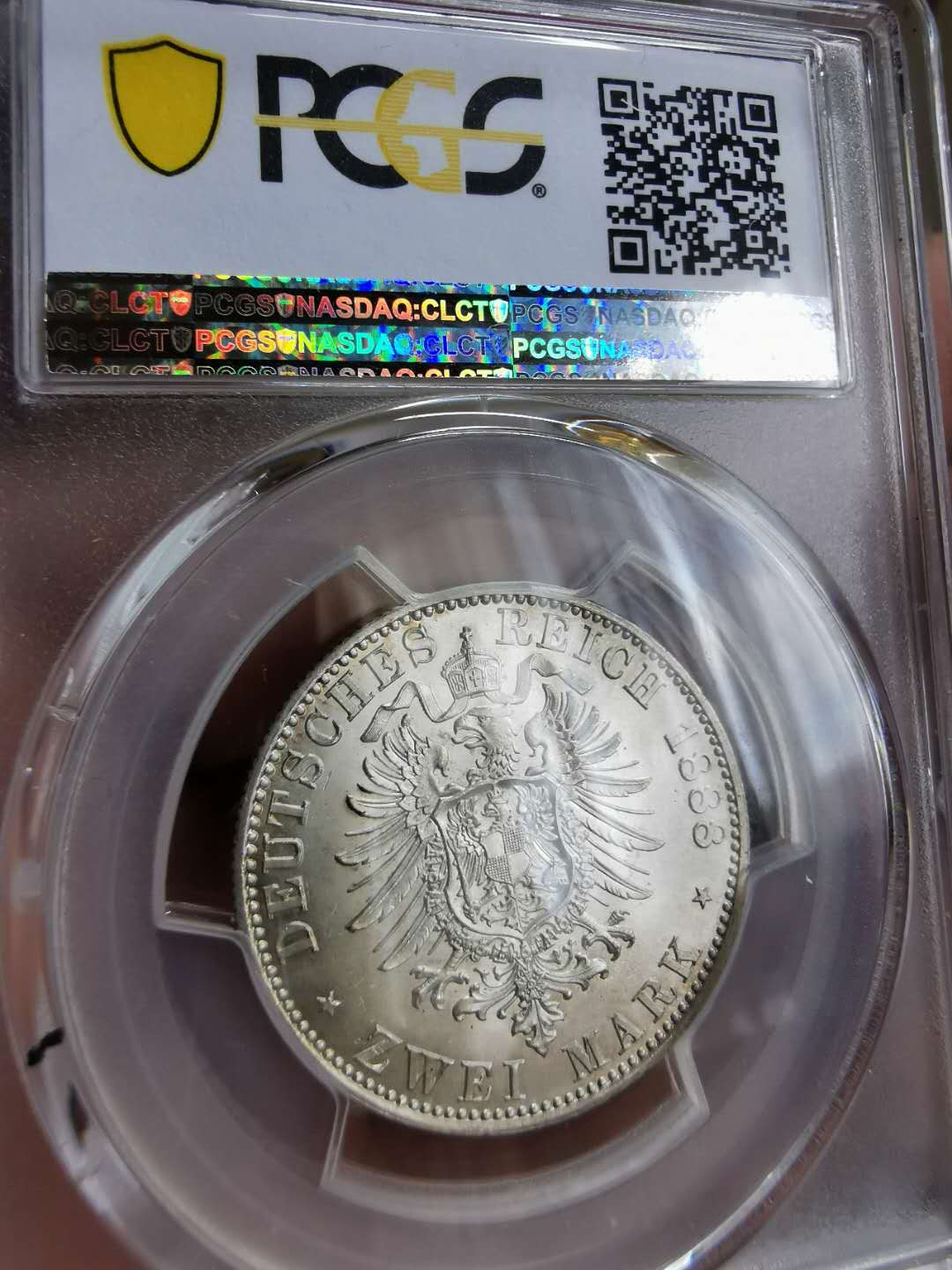 凡希社世界钱币微拍第一百二十二期 1888普鲁士威廉二世短翅2马克PCGS-MS64